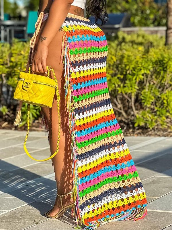 Indiebeautie Fringe Crochet Skirt