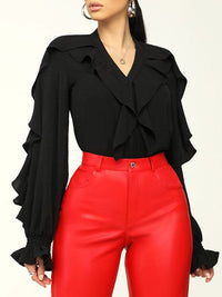 Solid Ruffle Shirt