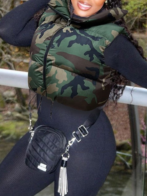 Indiebeautie Camo Puffer Vest