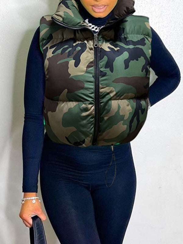 Indiebeautie Camo Puffer Vest